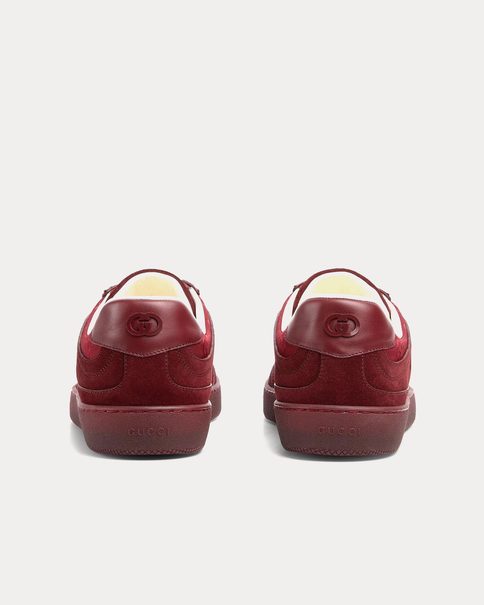 Baskets basses Gucci G75 en daim Rosso Ancora – Image 4