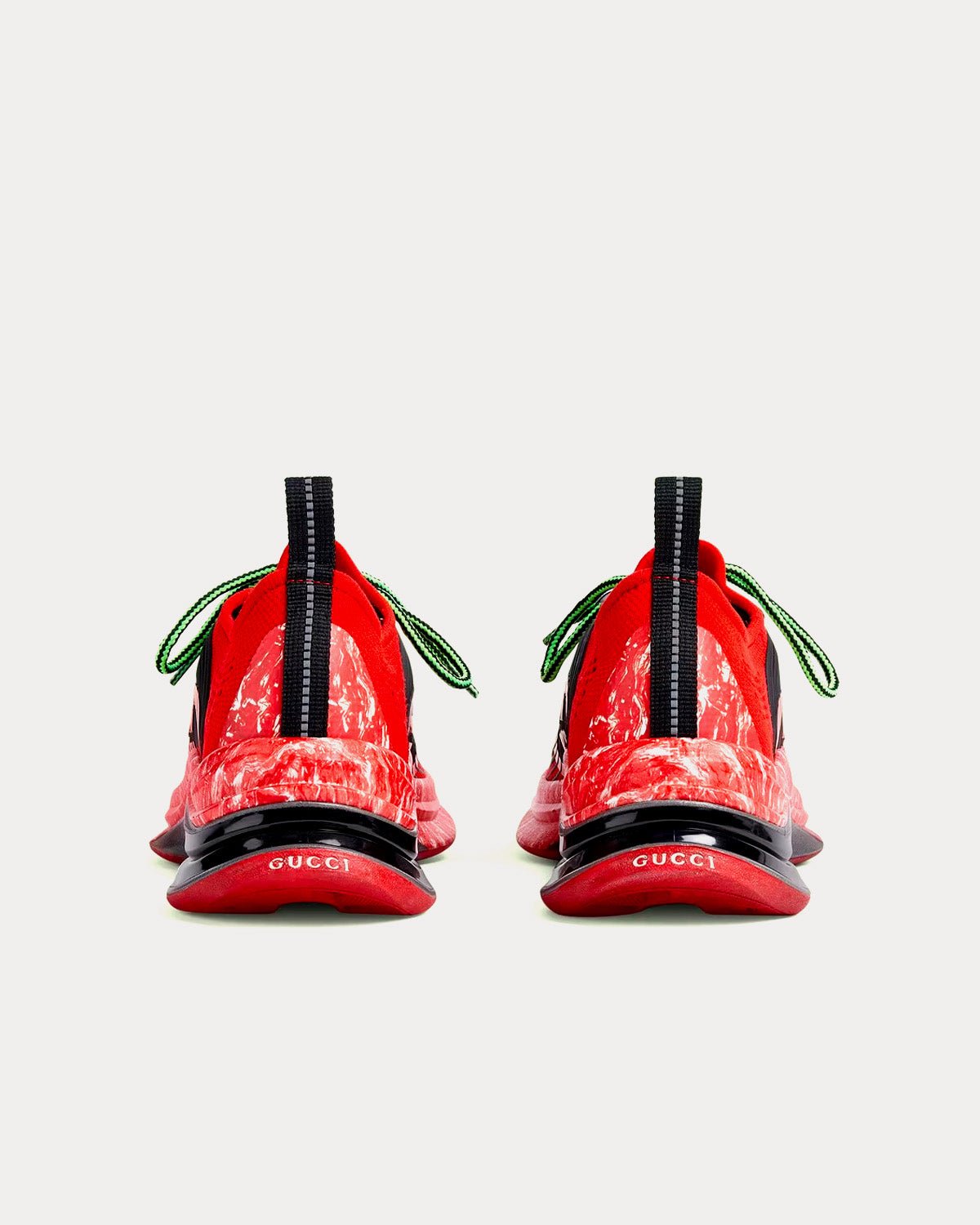 Chaussures de course Gucci Run en tissu technique rouge – Image 4