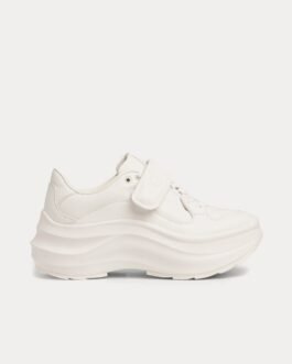 Baskets basses compensées en cuir blanc Gucci Wave