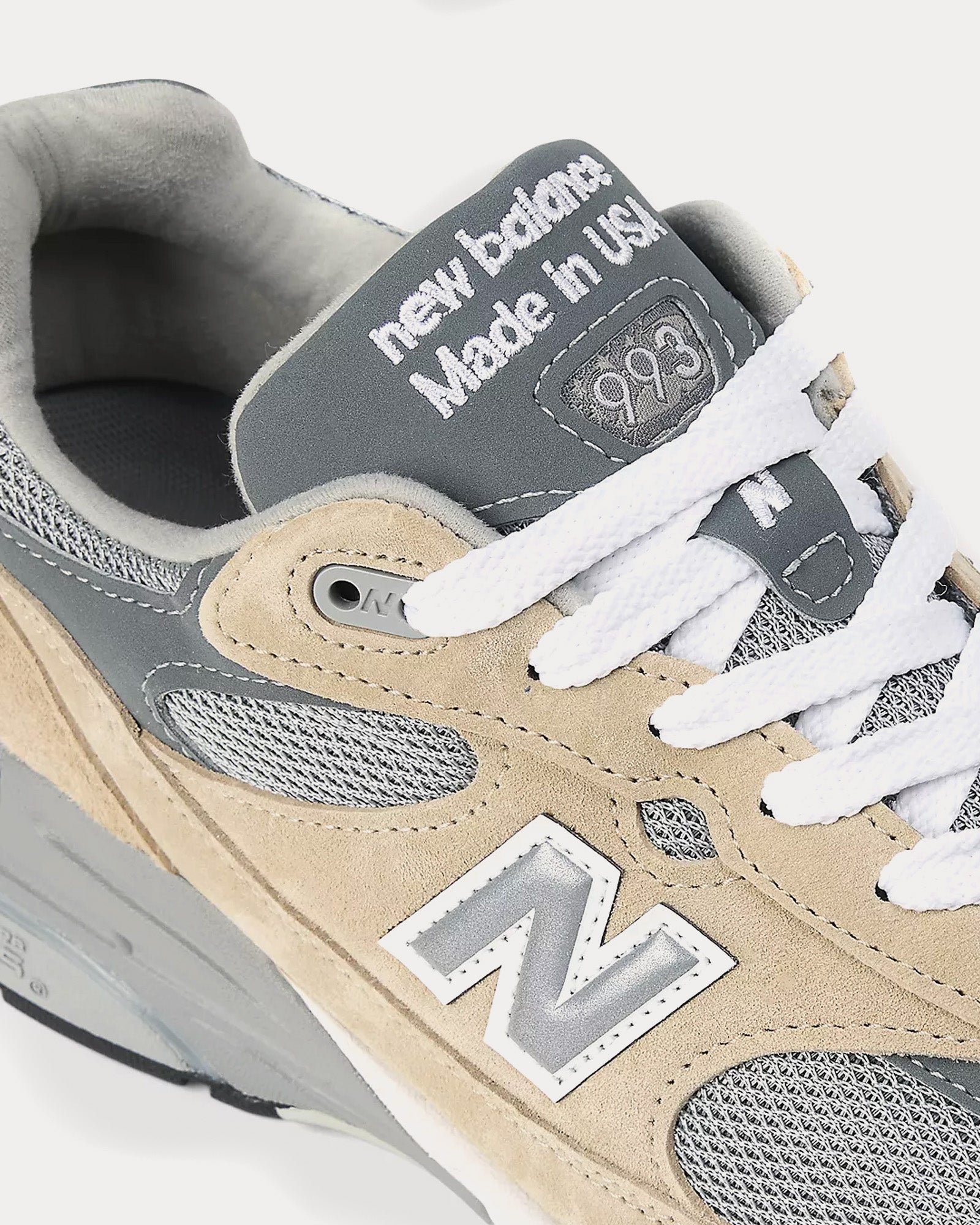 Made in USA 993 Incense / Medium Gray / White Low Top Sneakers – Image 5