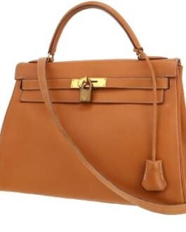 Sac à main Hermès Kelly 32 cm en cuir Courchevel gold