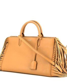 Sac bandoulière Saint Laurent Rive Gauche en cuir gold