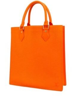 Sac cabas Louis Vuitton Sac Plat en cuir épi orange
