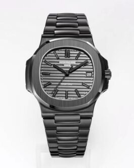 Montre Patek Philippe Nautilus Black Edition by Bamford – Acier Noir Mat & Cadran Gris Strié