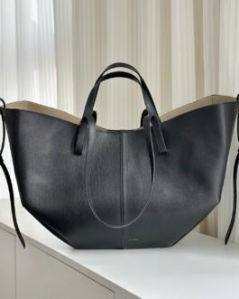 Polène Cyme – Sac Cabas Grand Format en Cuir Grainé