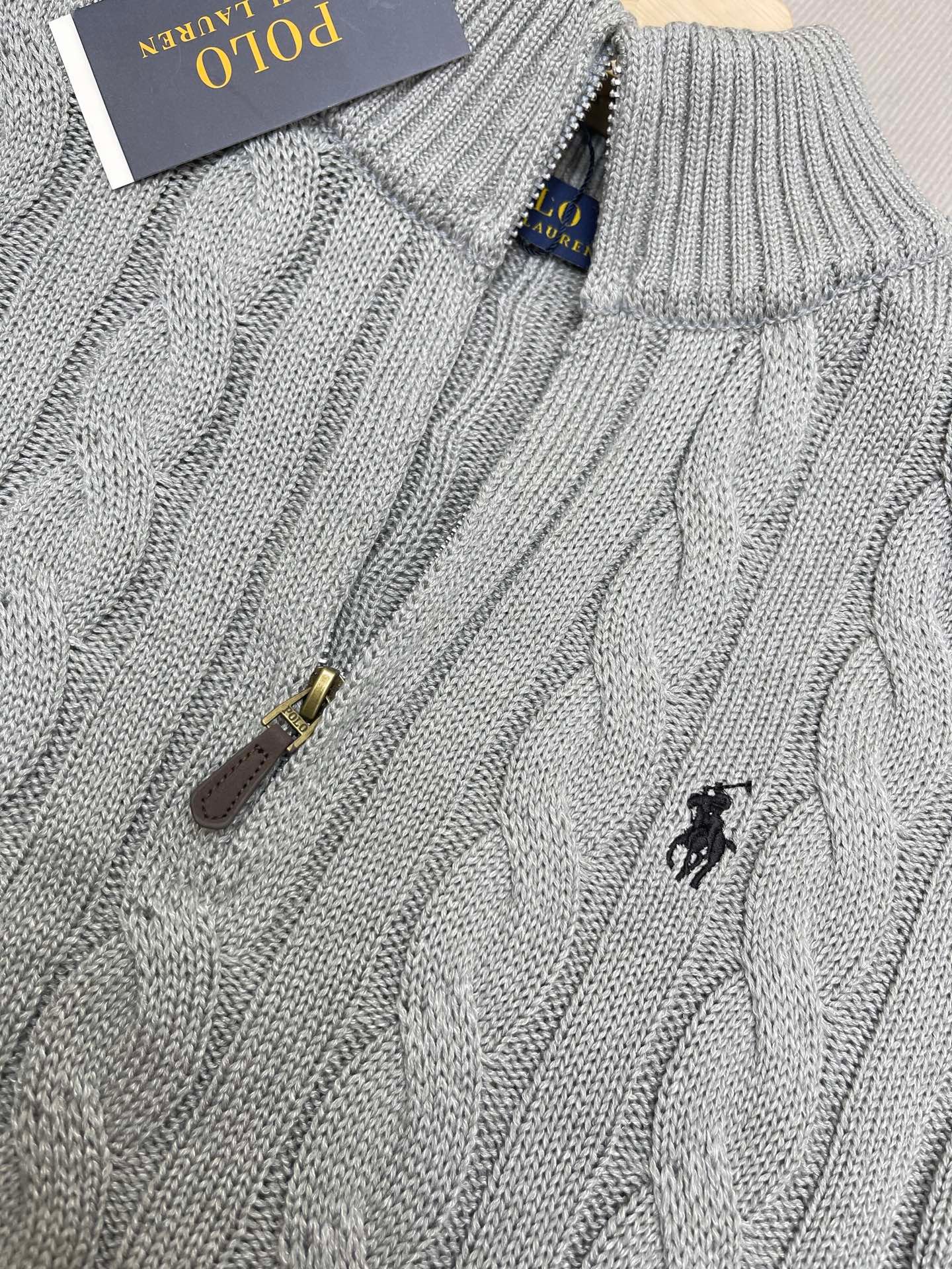 Pull col roulé Polo Ralph Lauren Homme | Maille torsadée élégante | Noir hiver 2025 – Image 7