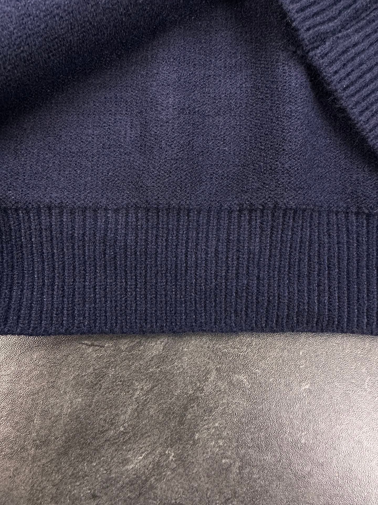 Cardigan Dior en Laine Navy – "For My Real Friends" – Logo Brodé – Image 8