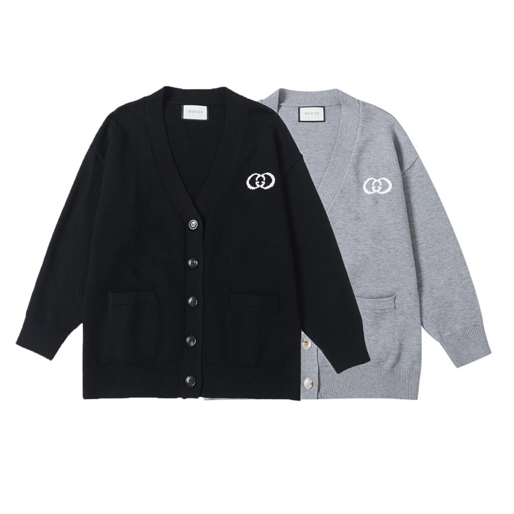 Cardigan Gucci en maille fine avec logo brodé