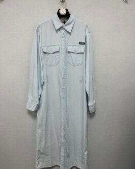 Robe chemise Miu Miu en denim clair – Ceinture amovible