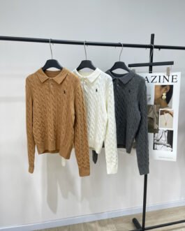 Pull torsadé Polo Ralph Lauren à col polo