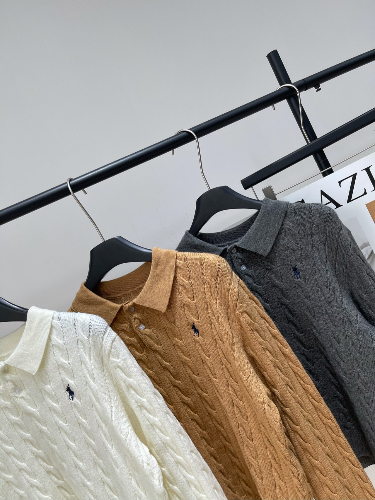 Pull torsadé Polo Ralph Lauren à col polo – Image 6