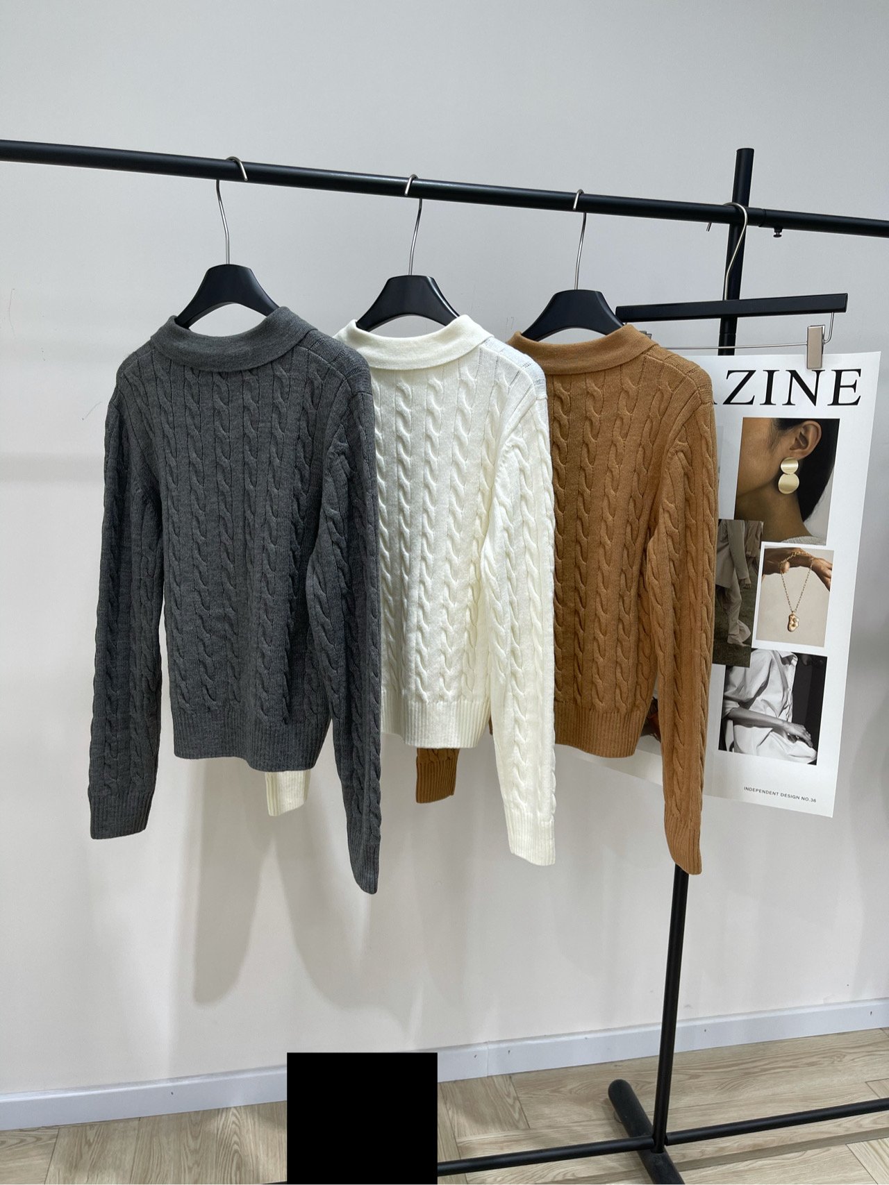 Pull torsadé Polo Ralph Lauren à col polo – Image 10