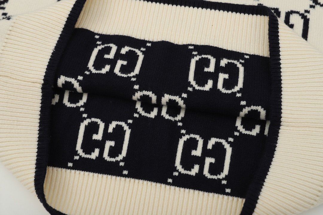 Pull Gucci motif GG – Maille signature – Blanc ou Noir – Image 8
