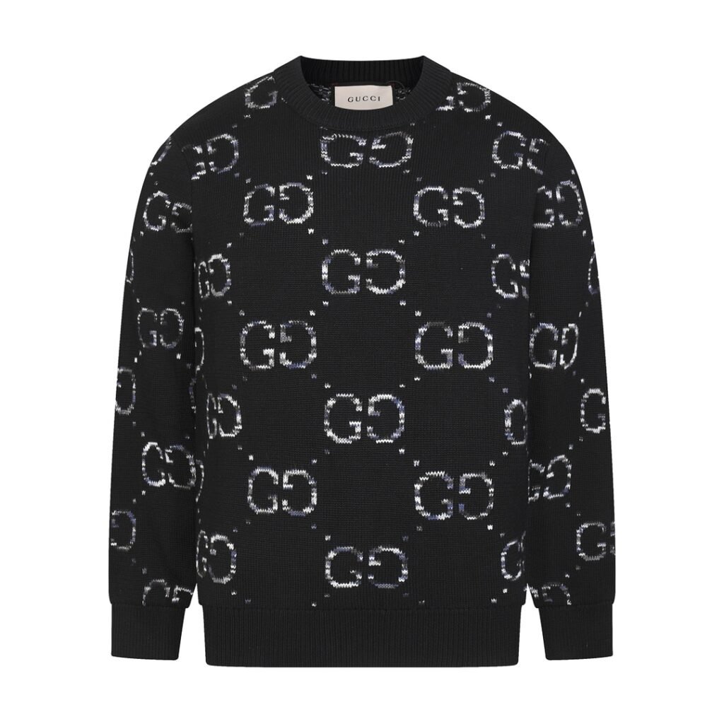 Pull Gucci motif GG – Maille signature – Blanc ou Noir
