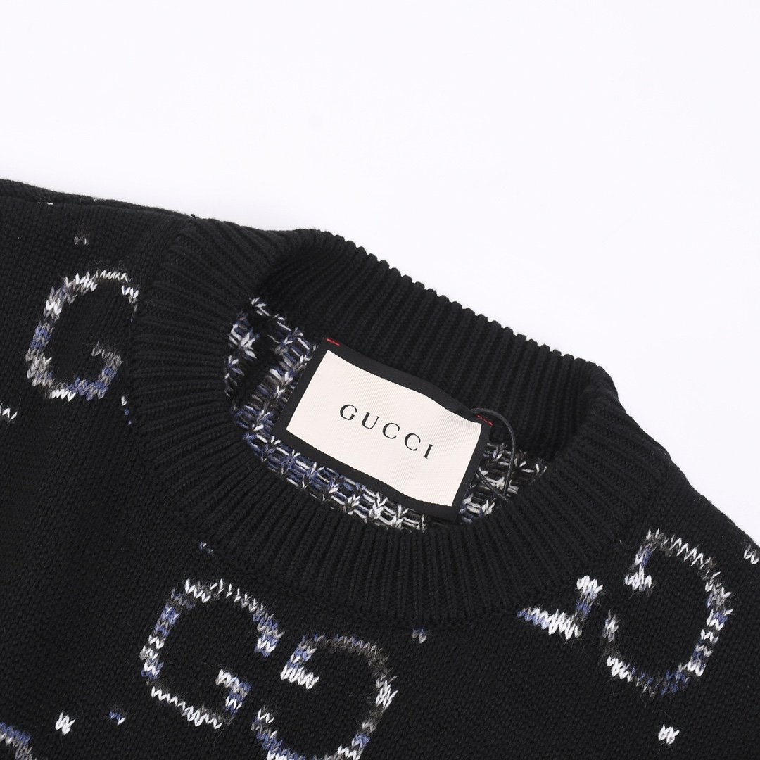 Pull Gucci motif GG – Maille signature – Blanc ou Noir – Image 11