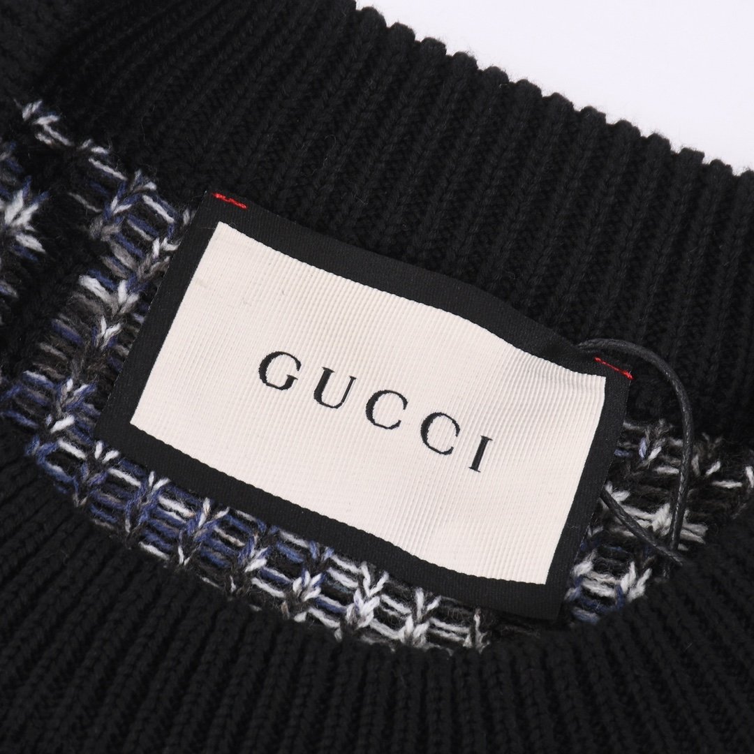 Pull Gucci motif GG – Maille signature – Blanc ou Noir – Image 12