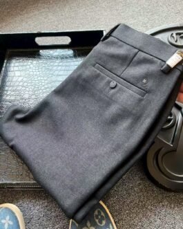 Pantalon Hermès en laine mélangée brodé H