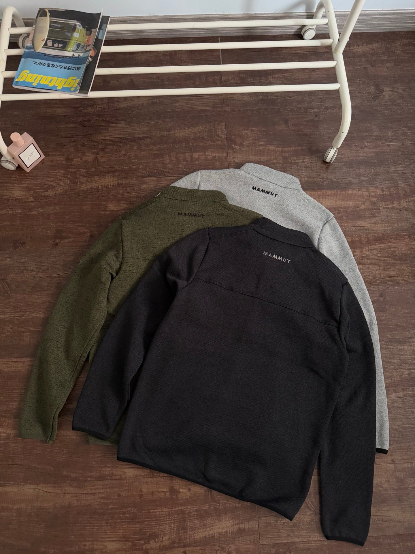 Veste polaire Mammut zippée – Couleur gris | kaki | noir – Image 4