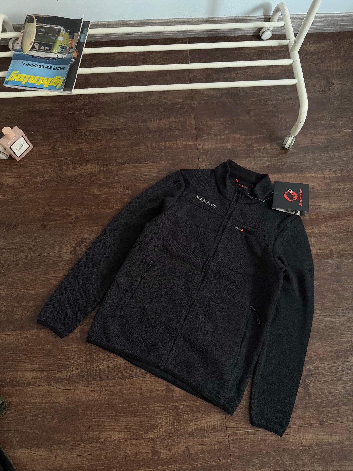 Veste polaire Mammut zippée – Couleur gris | kaki | noir – Image 6