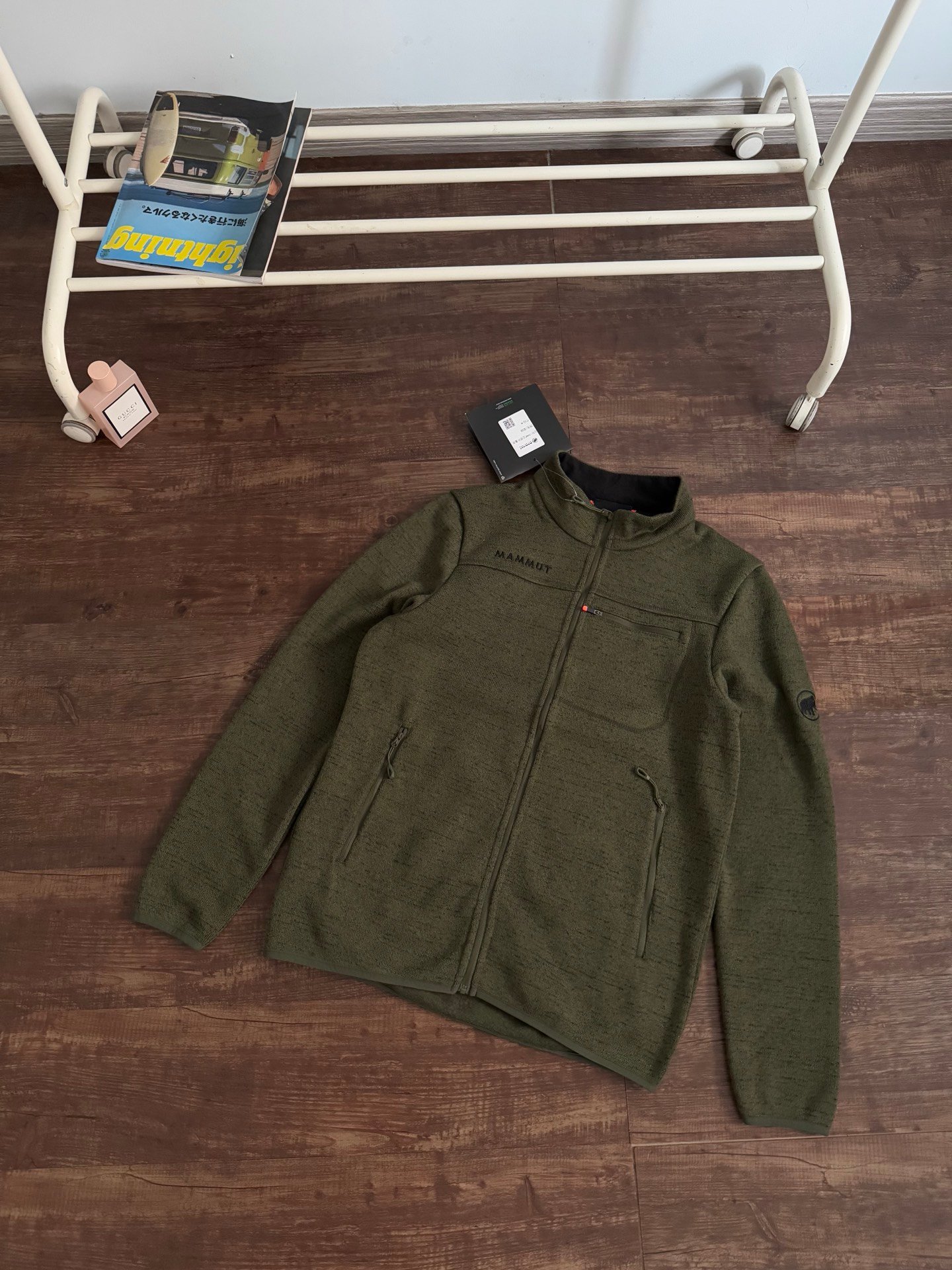 Veste polaire Mammut zippée – Couleur gris | kaki | noir – Image 8