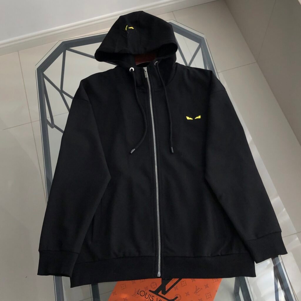 Ensemble Fendi – Survêtement noir avec logo yeux iconiques
