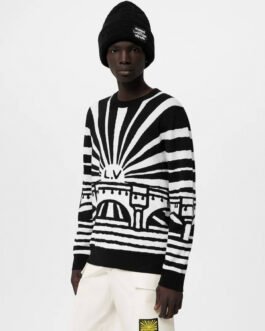 Pull Jacquard Louis Vuitton Cachemire Laine – Élégance Chic et Confort