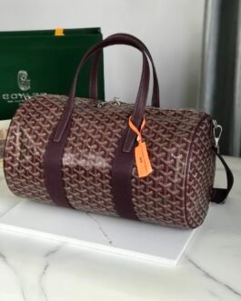 Sac de Sport Goyard Barrel 40 Marron en Toile Résistante et Élégante
