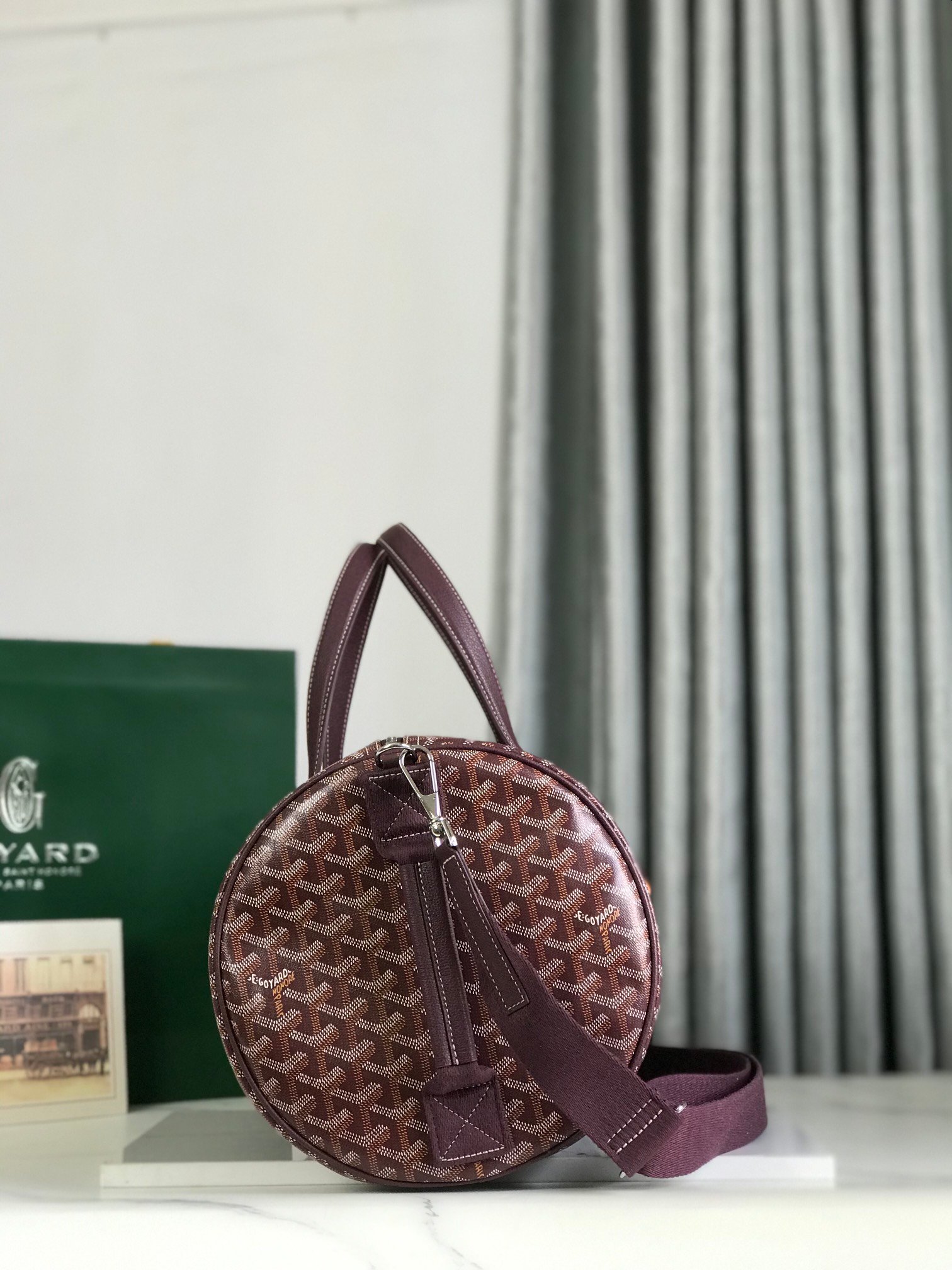 Sac de Sport Goyard Barrel 40 Marron en Toile Résistante et Élégante – Image 5
