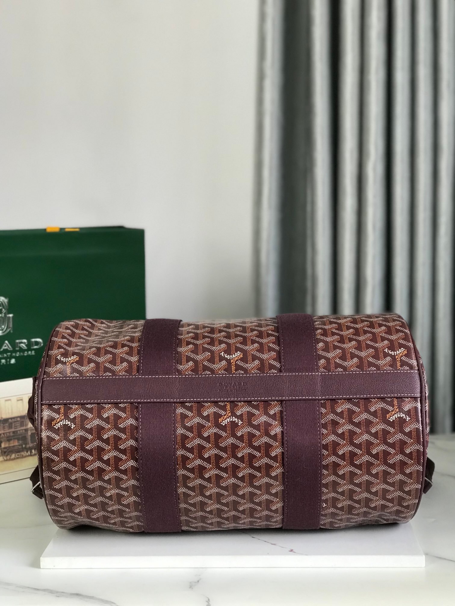 Sac de Sport Goyard Barrel 40 Marron en Toile Résistante et Élégante – Image 6