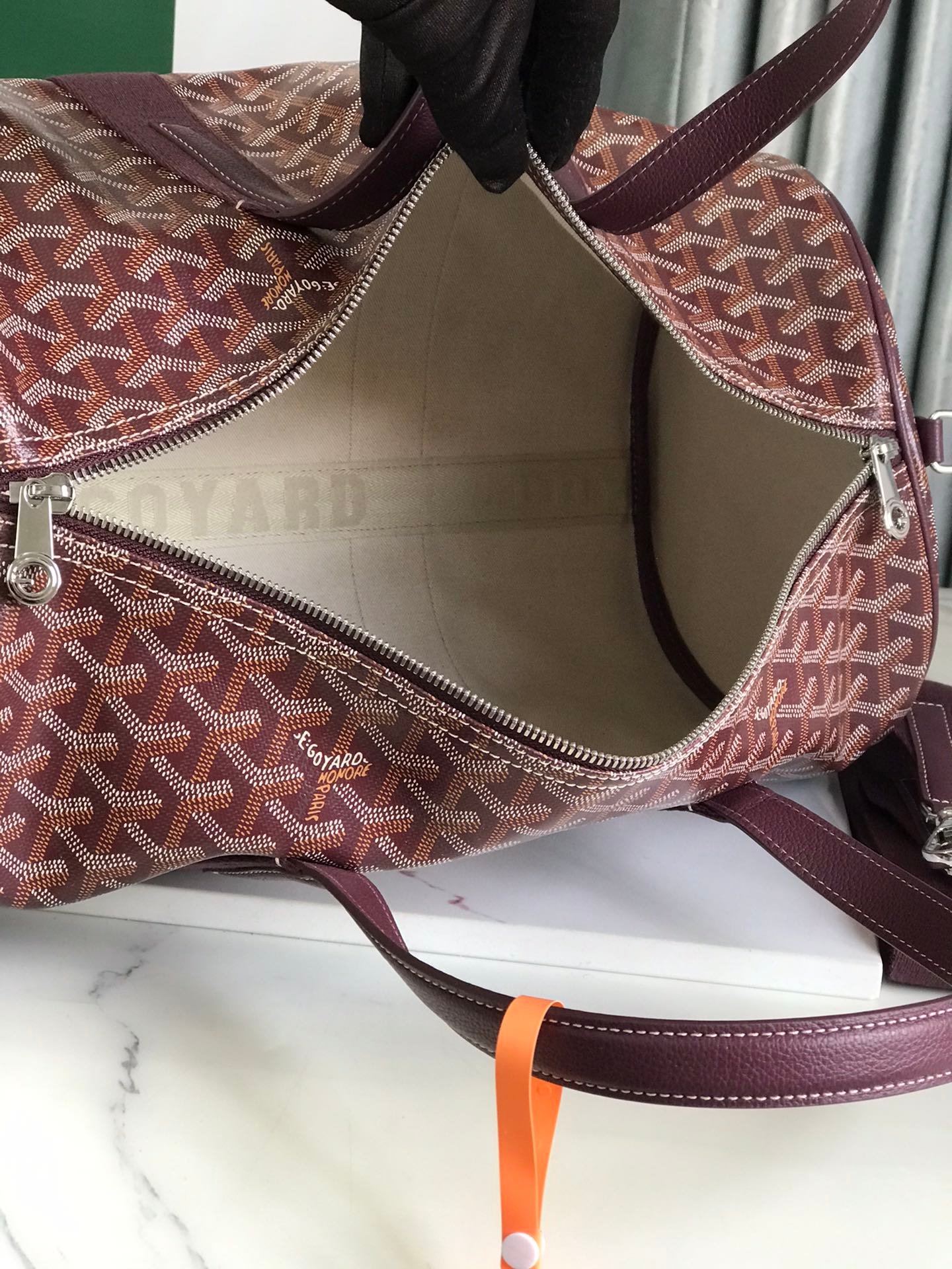 Sac de Sport Goyard Barrel 40 Marron en Toile Résistante et Élégante – Image 8