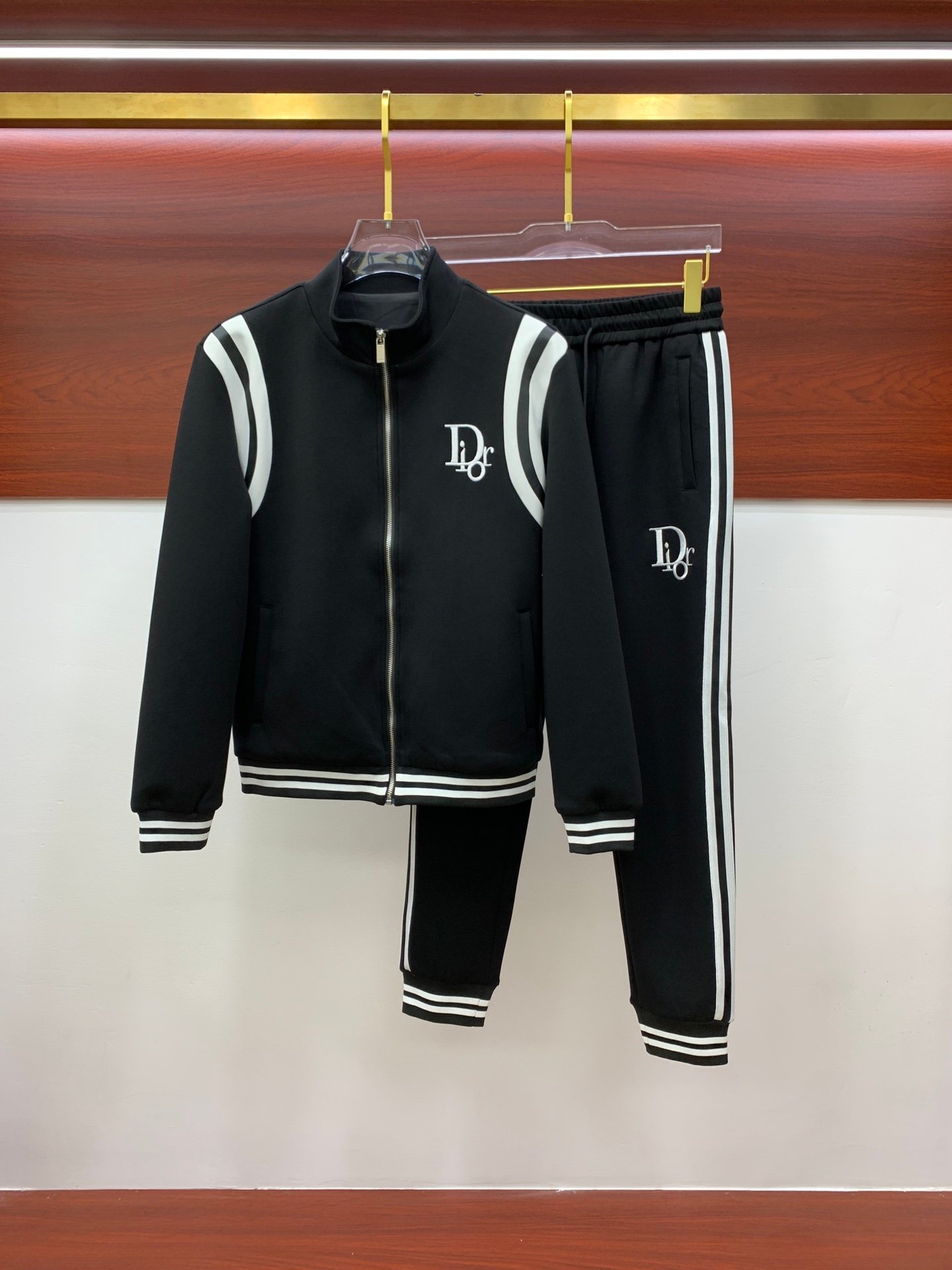 Survêtement Dior Oblique en Jersey de Coton Mélangé Noir Élégance Quotidienne