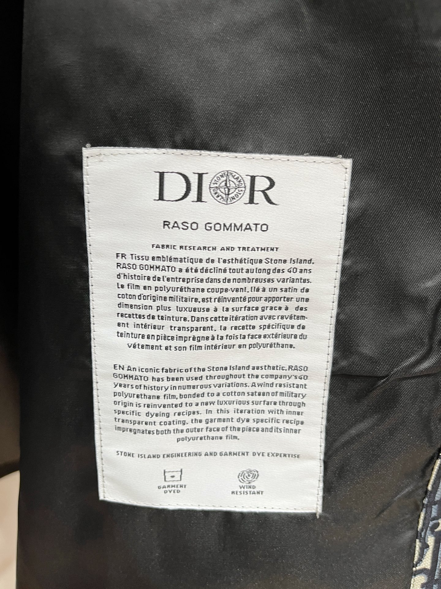 Veste Dior Stone Island Élégance & Durabilité – Taille S à XL – Image 9