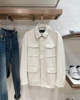 Veste Loro Piana élégante en coton bio, confort et style sophistiqué