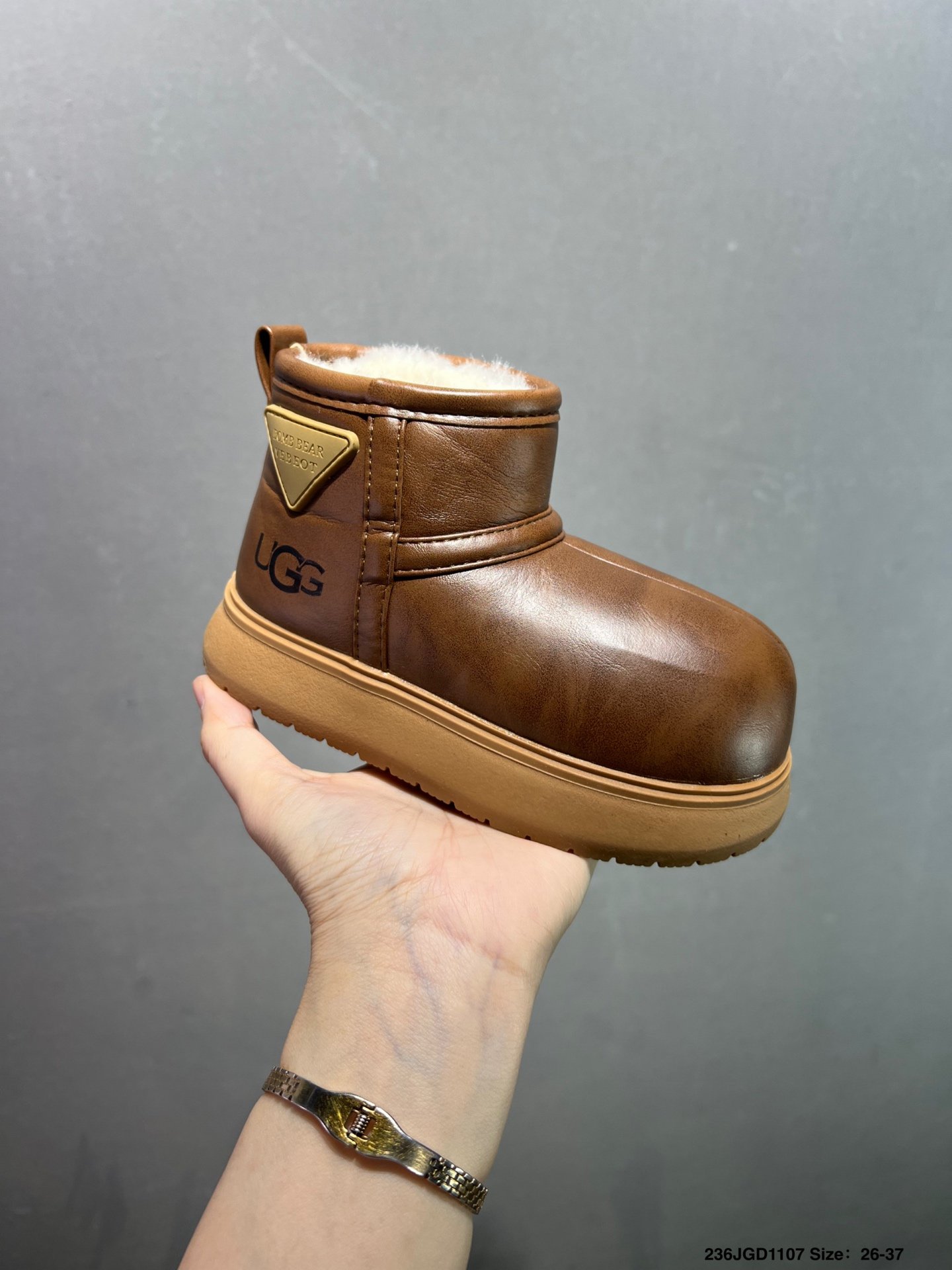 Bottes UGG en cuir élégantes, confort et durabilité, tailles 25-37 – Image 14