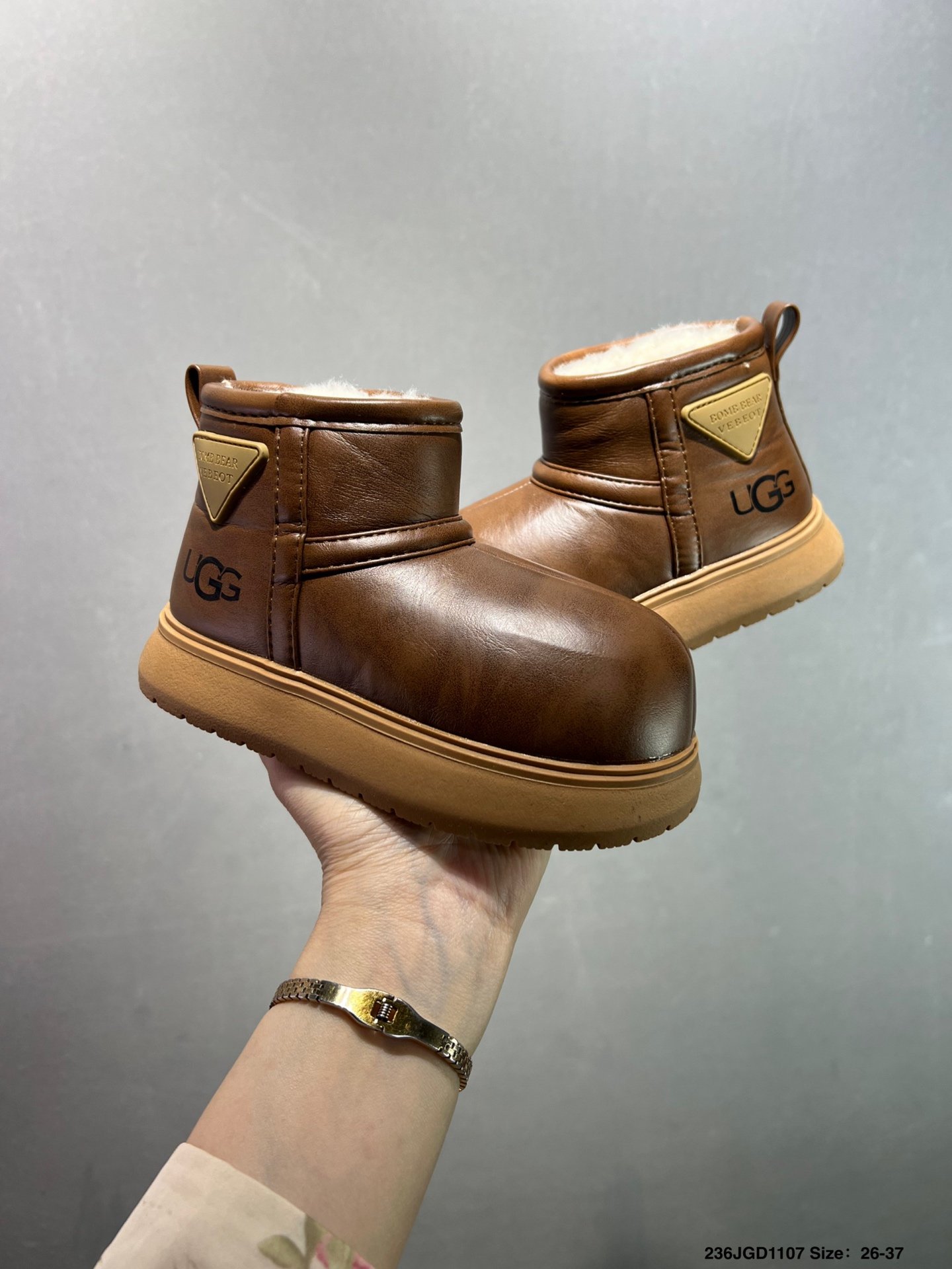 Bottes UGG en cuir élégantes, confort et durabilité, tailles 25-37 – Image 17