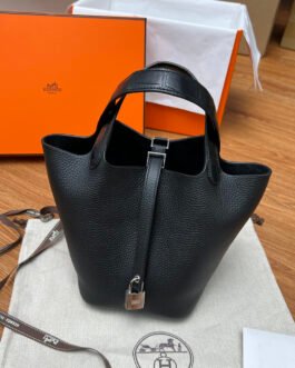 Sac Hermès Picotin Lock 18 en cuir Taurillon Clémence — Élégance & Durabilité