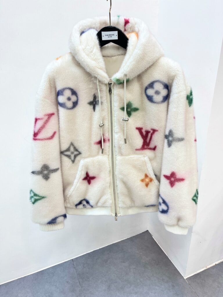 Veste Hoodie Polaire Monogram LV Ivoire - Élégance et Confort
