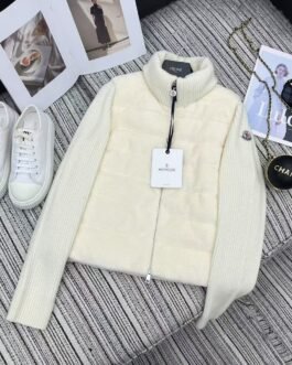 Veste Cardigan Moncler en Laine et Fourrure - Élégance Chaleureuse