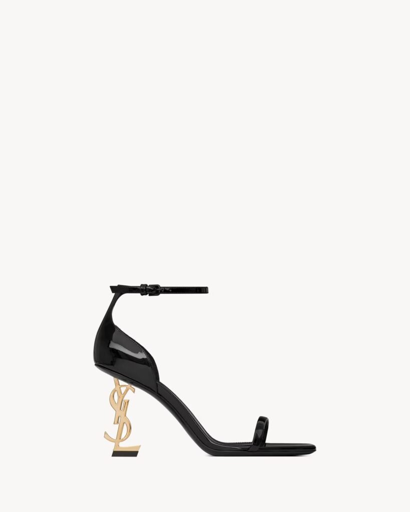 Sandales en cuir verni Saint Laurent OPYUM - Élégance et confort assurés