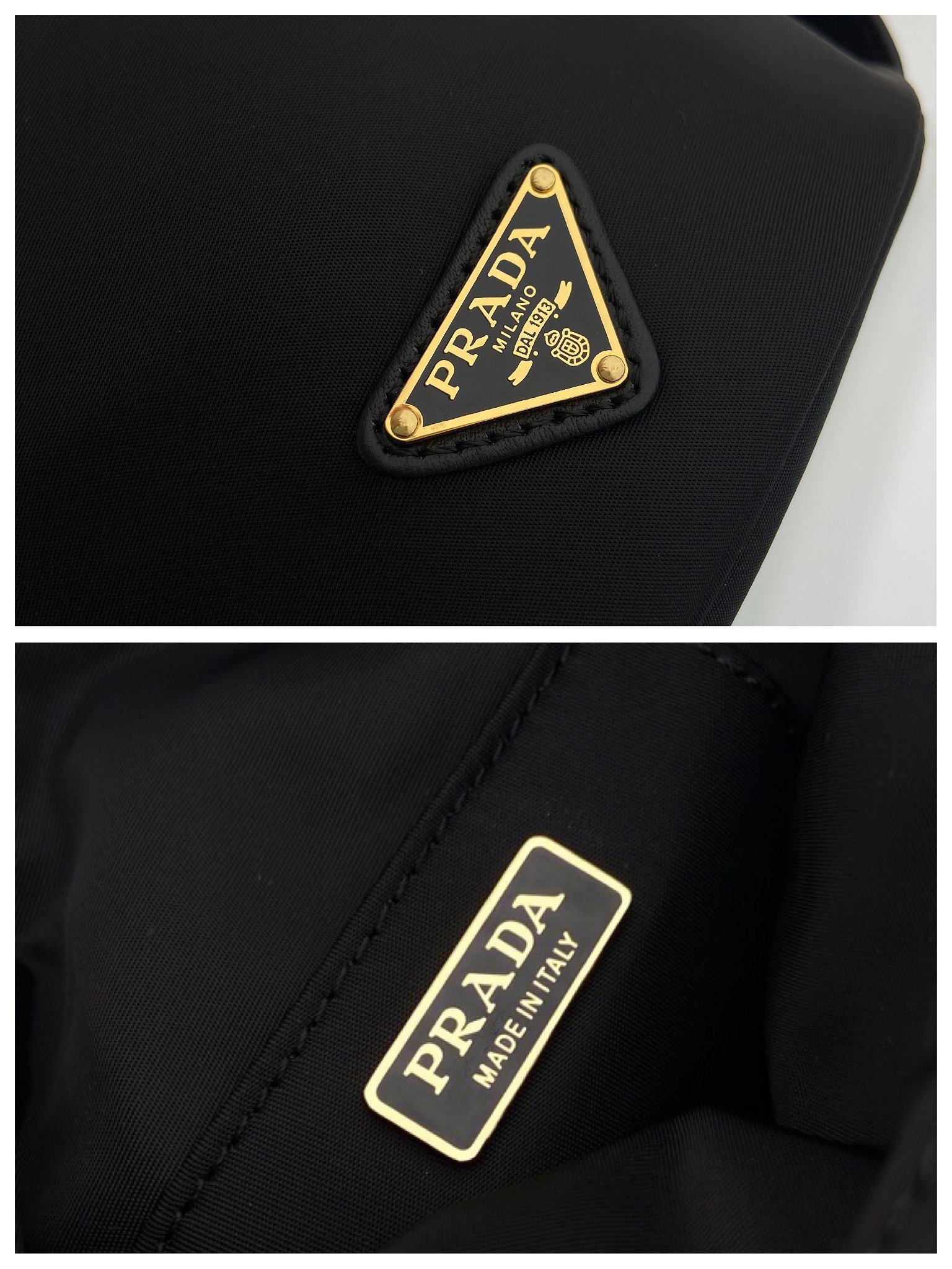 Sac seau PRADA avec chaîne dorée style Re-Edition pouch bag luxe tendance – Image 20