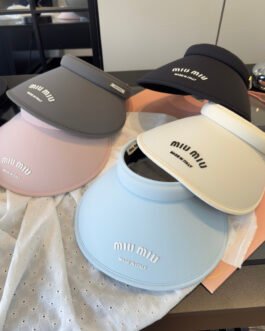 Miu Miu Logo Visor en tissu technique – visière avec logo
