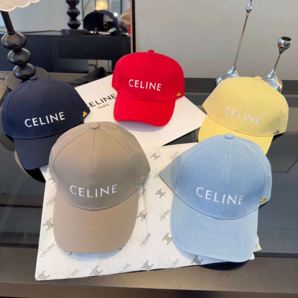 Celine Embroidered Logo Baseball Cap en coton – casquette luxe avec logo CELINE brodé