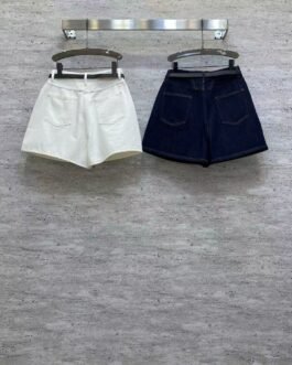 Dior Belt Ring Shorts en denim à boucle de ceinture