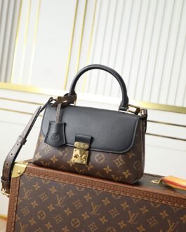 Sac à main Louis Vuitton Madeleine BB en toile Monogram et cuir noir