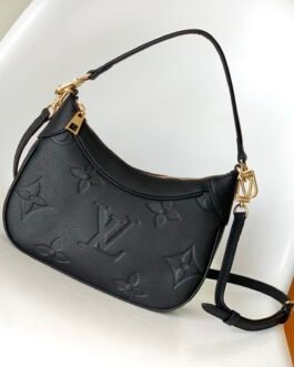 Sac Louis Vuitton Bagatelle NM en cuir Monogram Empreinte noir