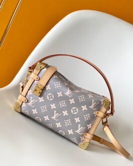 Sac Louis Vuitton Side Trunk MM en toile Monogram Gris Trianon