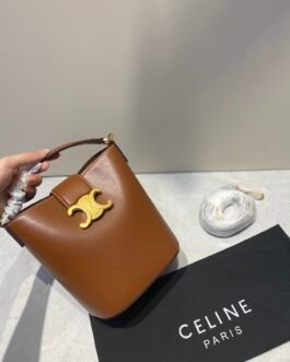 Sac Celine Small Bucket Louise en cuir de veau  lisse