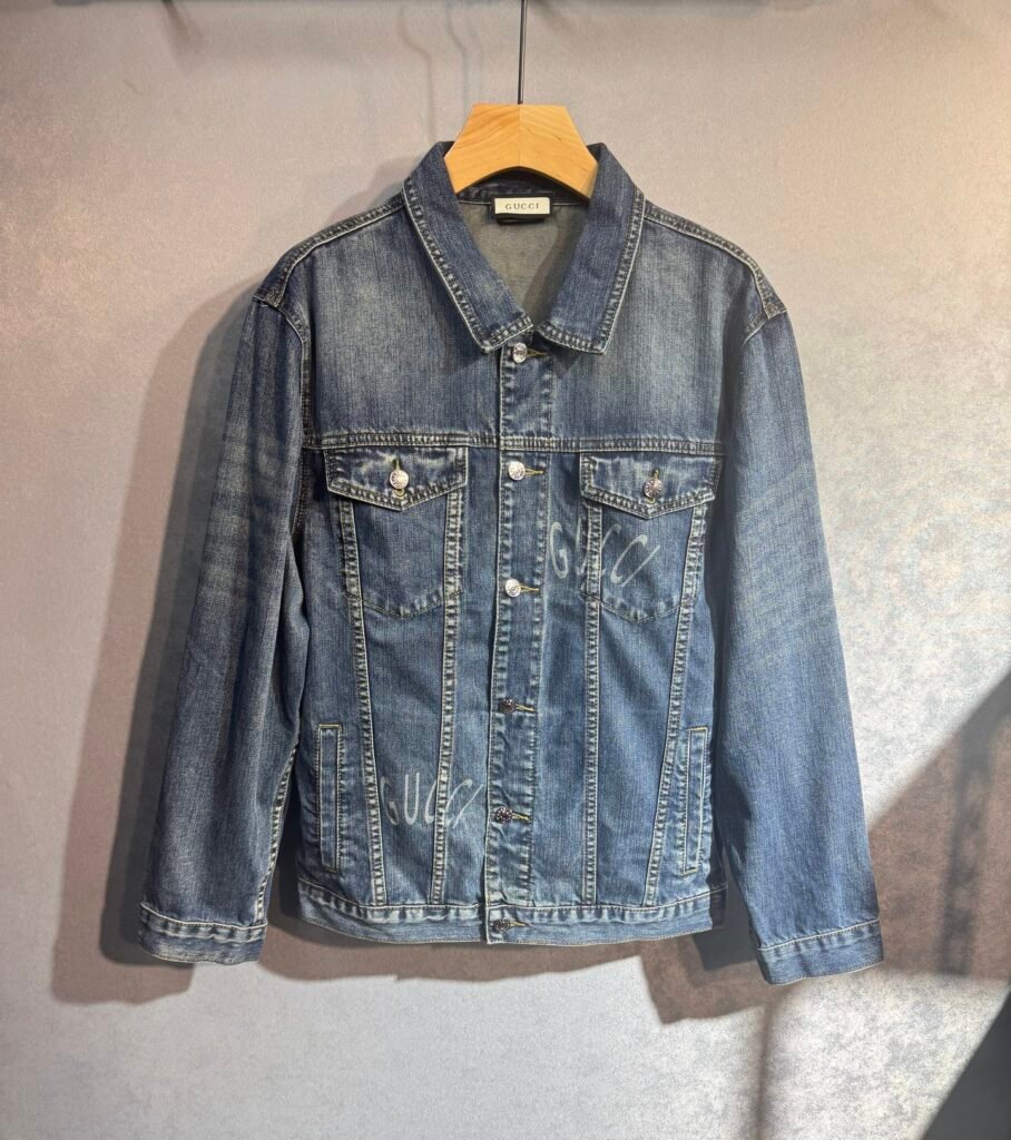 Veste en Jean Gucci Scribbled Writing