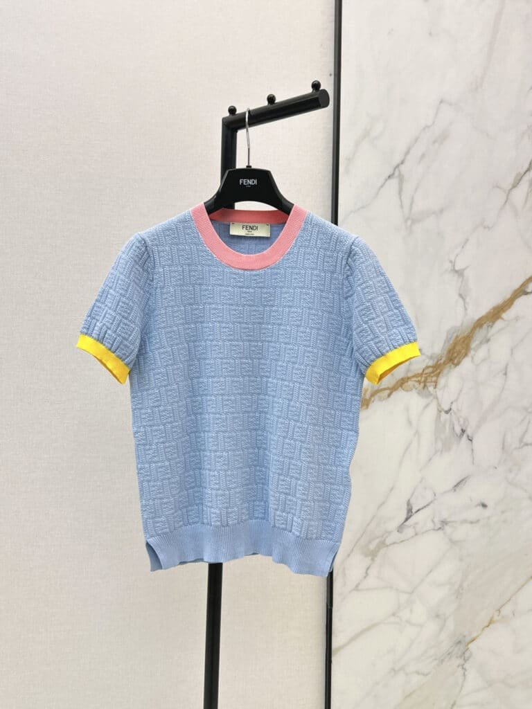 Pull Unisexe Fendi en Coton et Soie avec Motif FF