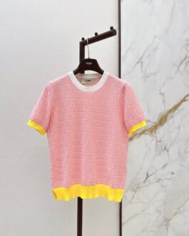 Pull Unisexe Fendi en Coton et Soie avec Motif FF